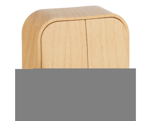 Вимикач 2-клавішний Legrand 782262 Quteo, дерево
