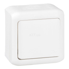 Вимикач 1-клавішний Legrand 782360 Quteo IP44, білий · Legrand · legrand-782360