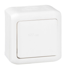 Вимикач 1-клавішний Legrand 782360 Quteo IP44, білий