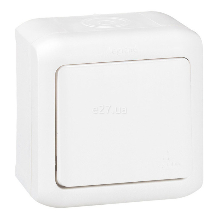 Вимикач 1-клавішний Legrand 782360 Quteo IP44, білий · Legrand · legrand-782360