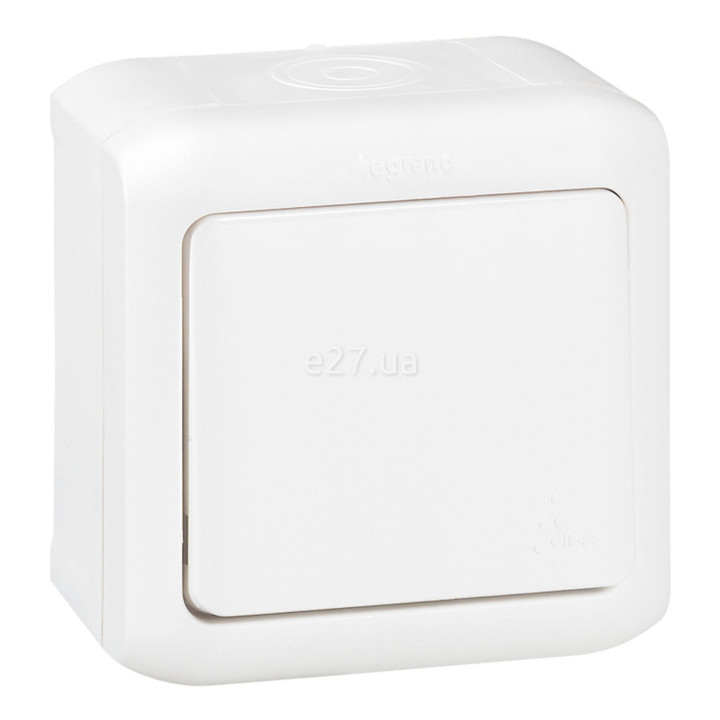 Перемикач прохідний 1-клавішний Legrand 782363 Quteo IP44, білий · Legrand · legrand-782363