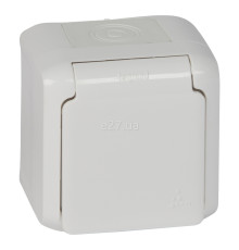 Розетка 220В Legrand 782373 Quteo IP44, білий, із заземленням, Schuko