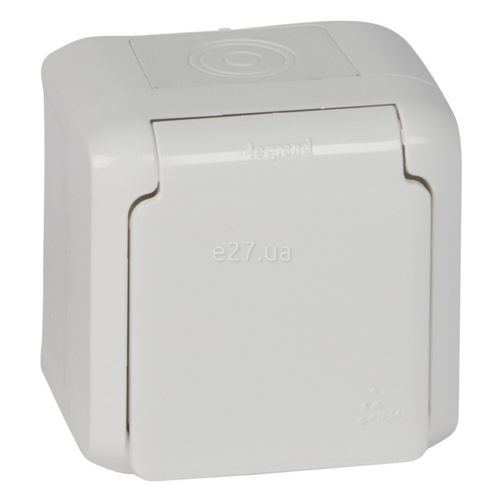 Розетка 220В Legrand 782373 Quteo IP44, білий, із заземленням, Schuko · Legrand · legrand-782373