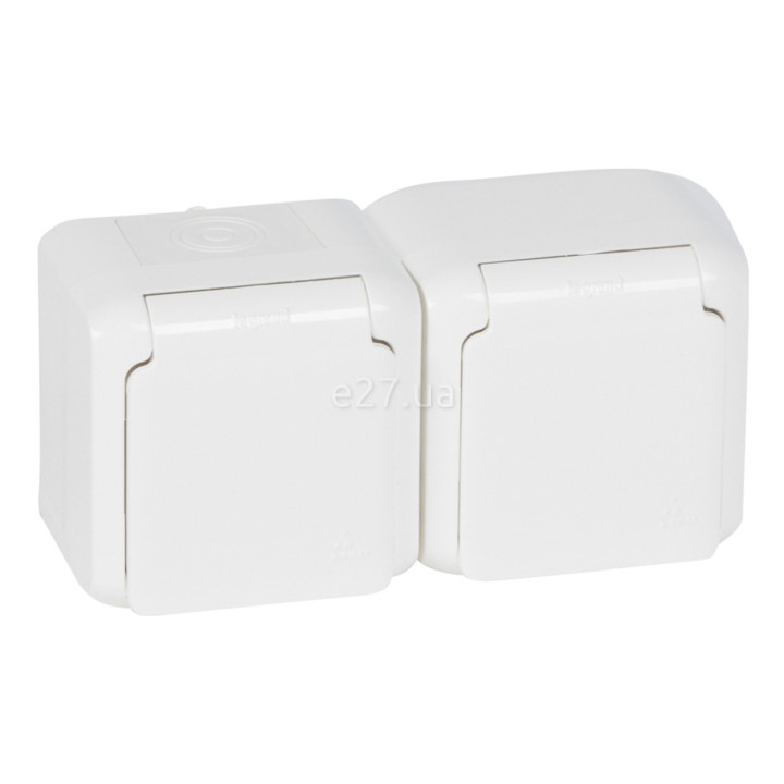 Розетка 220В Legrand 782374 Quteo IP44, білий, із заземленням, Schuko · Legrand · legrand-782374