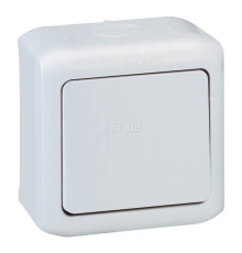 Вимикач 1-клавішний Legrand 782380 Quteo IP44, сірий