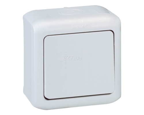 Вимикач 1-клавішний Legrand 782380 Quteo IP44, сірий