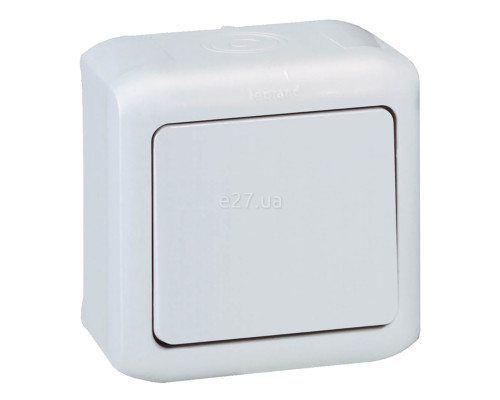 Перемикач прохідний 1-клавішний Legrand 782383 Quteo IP44, сірий