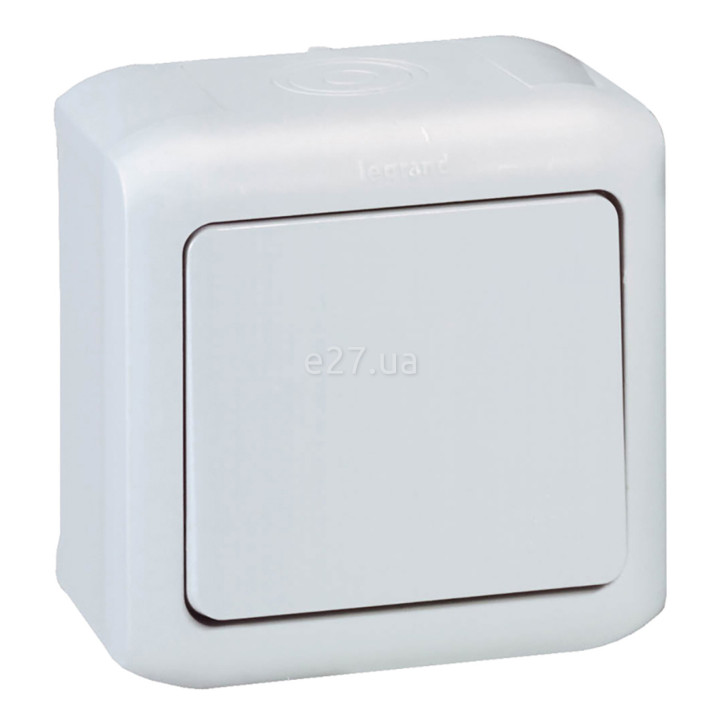 Перемикач прохідний 1-клавішний Legrand 782383 Quteo IP44, сірий · Legrand · legrand-782383