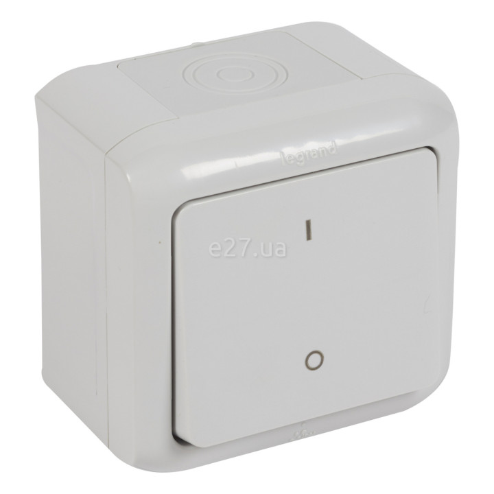 Вимикач 1-клавішний Legrand 782386 Quteo IP44, сірий · Legrand · legrand-782386