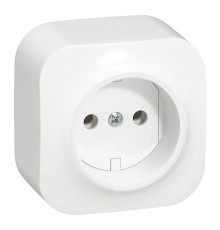 Розетка 220В Legrand 782410 Quteo, білий, без заземлення, без захисної кришки