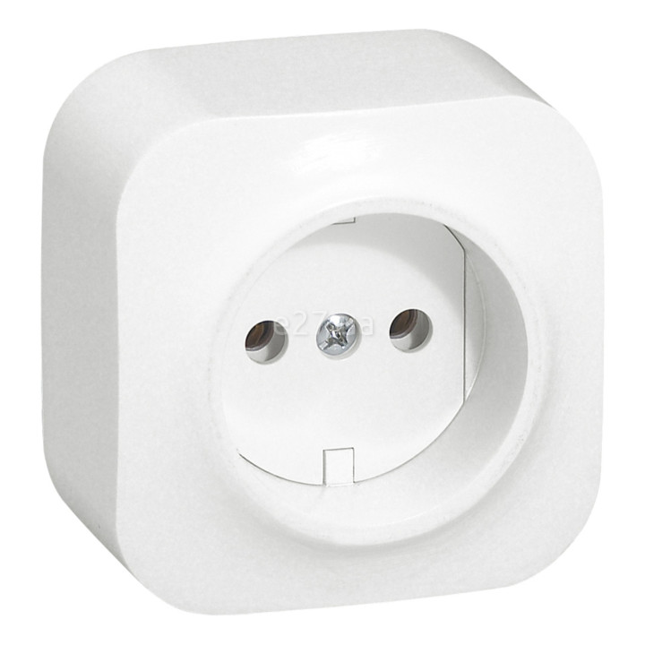 Розетка 220В Legrand 782410 Quteo, білий, без заземлення, без захисної кришки · Legrand · legrand-782410