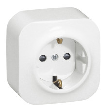 Розетка 220В Legrand 782411 Quteo, білий, із заземленням, Schuko