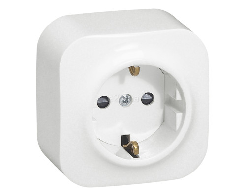 Розетка 220В Legrand 782411 Quteo, білий, із заземленням, Schuko