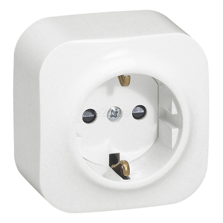 Розетка 220В Legrand 782411 Quteo, білий, із заземленням, Schuko · Legrand · legrand-782411