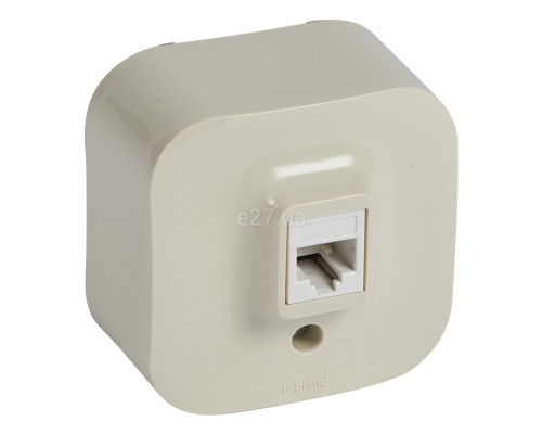 Розетка телефонна Legrand 782444 Quteo, слонова кістка