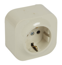 Розетка 220В Legrand 782450 Quteo, слонова кістка, із заземленням, Schuko