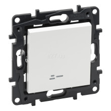 Вимикач 1-клавішний Legrand 863111 Niloe Step, 10A, білий, пластик, з підсвіткою, для врізного монтажу · Legrand · legrand-863111
