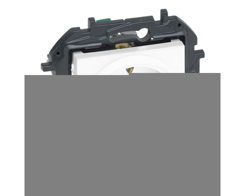 Розетка 220В Legrand 863120B NILOE STEP Розетка силова 2К+З із шторками 16А, 250 В автоматичні клеми, 16A, білий, зі шторками, для врізного монтажу