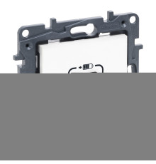Розетка USB Legrand 863140 Niloe Step, білий, пластик, для врізного монтажу