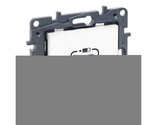 Розетка USB Legrand 863140 Niloe Step, білий, пластик, для врізного монтажу