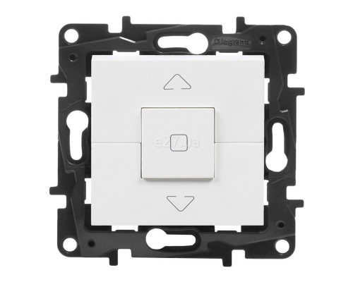 Вимикач для жалюзі Legrand 863143 Niloe Step, білий, пластик, для врізного монтажу