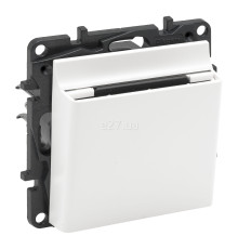 Вимикач картковий Legrand 863146 Niloe Step, білий, пластик, для врізного монтажу