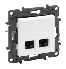 Розетка комп'ютерна Legrand 863160 Niloe Step, білий, пластик, для врізного монтажу