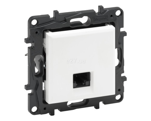 Розетка комп'ютерна Legrand 863161 Niloe Step, білий, пластик, для врізного монтажу