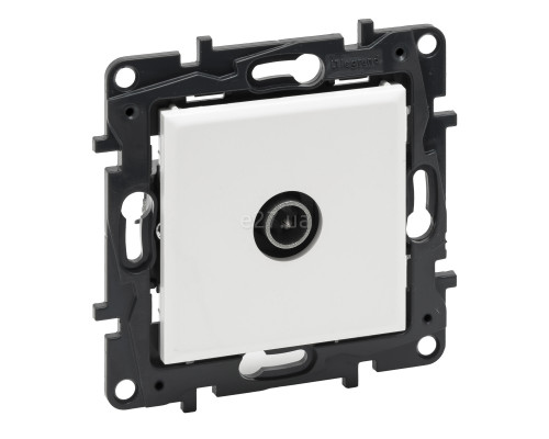 Розетка TV одиночна Legrand 863174 Niloe Step, білий, пластик, для врізного монтажу
