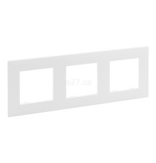 Рамка 3 поста Legrand 863193 Niloe Step, білий, пластик