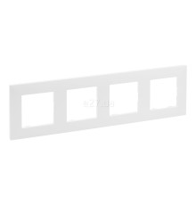 Рамка 4 поста Legrand 863194 Niloe Step, білий, пластик