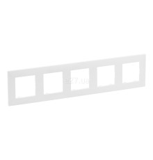 Рамка 5 постів Legrand 863195 Niloe Step, білий, пластик