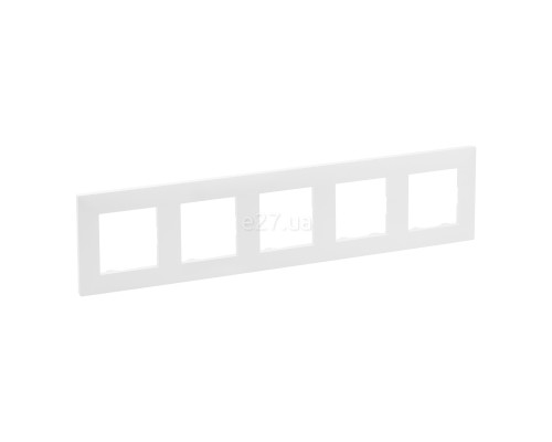 Рамка 5 постів Legrand 863195 Niloe Step, білий, пластик