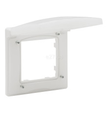 Рамка 1 пост Legrand 863196 Niloe Step, білий, пластик, ip44, із захисною кришкою