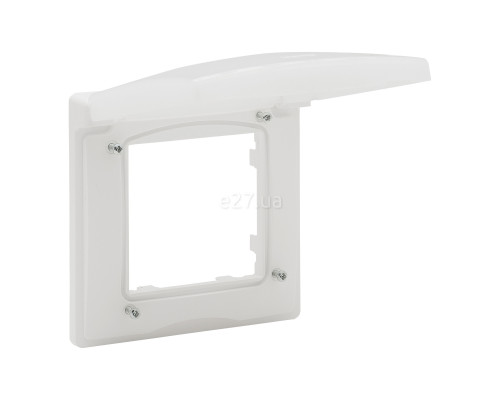 Рамка 1 пост Legrand 863196 Niloe Step, білий, пластик, ip44, із захисною кришкою