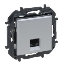 Розетка комп'ютерна Legrand 863359B NILOE STEP Розетка інформаційна RJ45 CAT5e UTP, колір Алюміній, алюміній, для врізного монтажу
