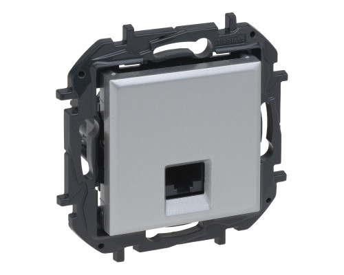 Розетка комп'ютерна Legrand 863359B NILOE STEP Розетка інформаційна RJ45 CAT5e UTP, колір Алюміній, алюміній, для врізного монтажу