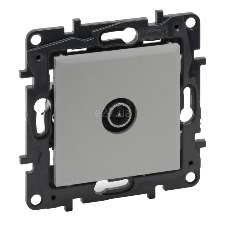 Розетка TV одиночна Legrand 863374 Niloe Step, алюміній, пластик, для врізного монтажу · Legrand · legrand-863374