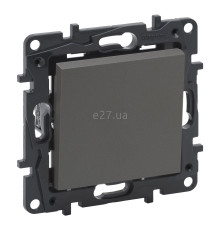 Вимикач без фіксації 1-клавішний Legrand 863409 Niloe Step, 6A, сталь, пластик, без підсвітки та індикації, для врізного монтажу