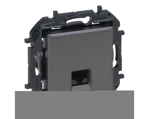 Розетка комп'ютерна Legrand 863459B NILOE STEP Розетка інформаційна RJ45 CAT5e UTP, колір Сталь, сталь, для врізного монтажу
