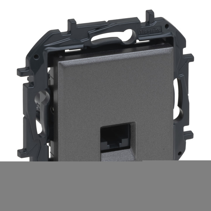 Розетка комп'ютерна Legrand 863459B NILOE STEP Розетка інформаційна RJ45 CAT5e UTP, колір Сталь, сталь, для врізного монтажу · Legrand · legrand-863459b
