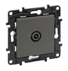 Розетка TV одиночна Legrand 863474 Niloe Step, сталь, пластик, для врізного монтажу