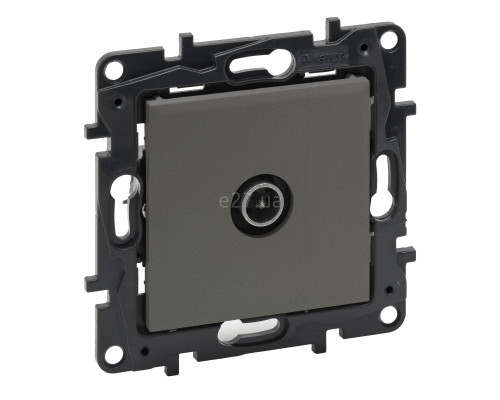 Розетка TV одиночна Legrand 863474 Niloe Step, сталь, пластик, для врізного монтажу