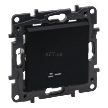 Вимикач 1-клавішний Legrand 863511 Niloe Step, 10A, чорний, пластик, з підсвіткою, для врізного монтажу · Legrand · legrand-863511