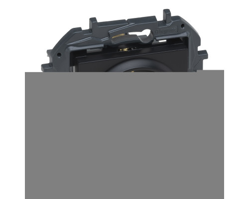 Розетка 220В Legrand 863521B NILOE STEP Розетка силова 2К+З 16А, 250 В гвинтові клеми, 16A, чорний, для врізного монтажу