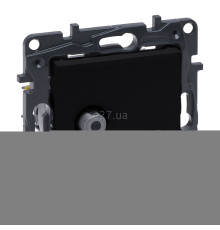 Розетка TV і RJ45 Legrand 863577 Niloe Step, чорний, пластик, для врізного монтажу