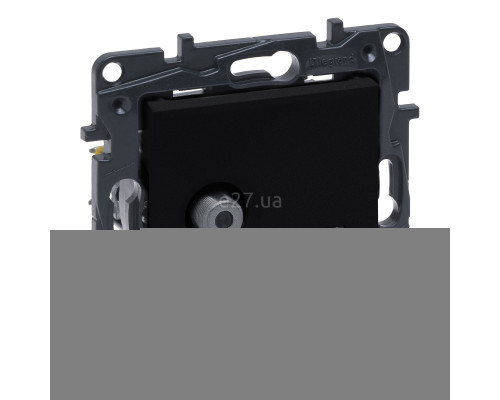 Розетка TV і RJ45 Legrand 863577 Niloe Step, чорний, пластик, для врізного монтажу