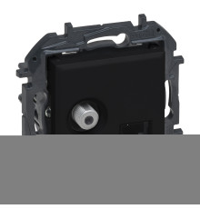 Розетка TV і RJ45 Legrand 863577B NILOE STEP Розетка комбінована TV тип F та RJ45 CAT6 UTP, чорний, для врізного монтажу