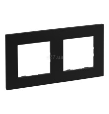 Рамка 2 поста Legrand 863592 Niloe Step, чорний, пластик