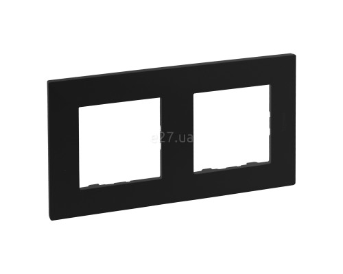Рамка 2 поста Legrand 863592 Niloe Step, чорний, пластик